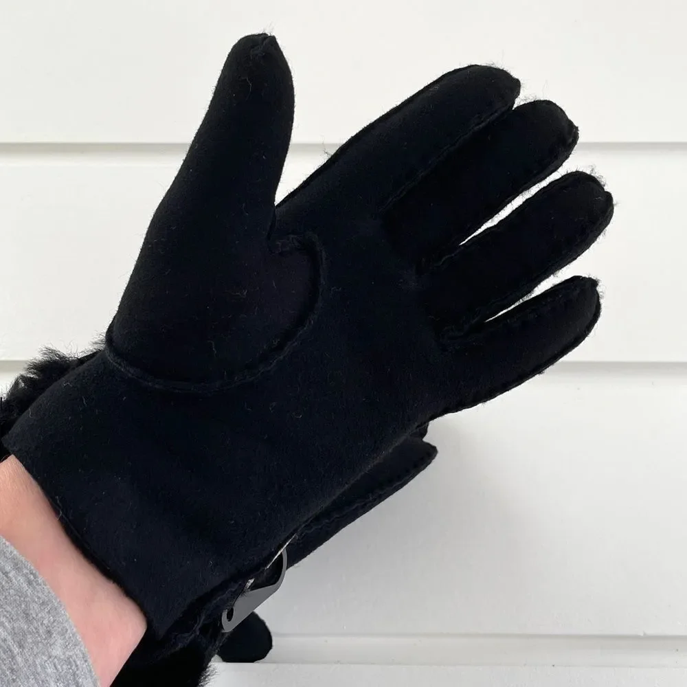 UGG Classic Tasman Shearling Gloves In Black New With Tags Size Small
